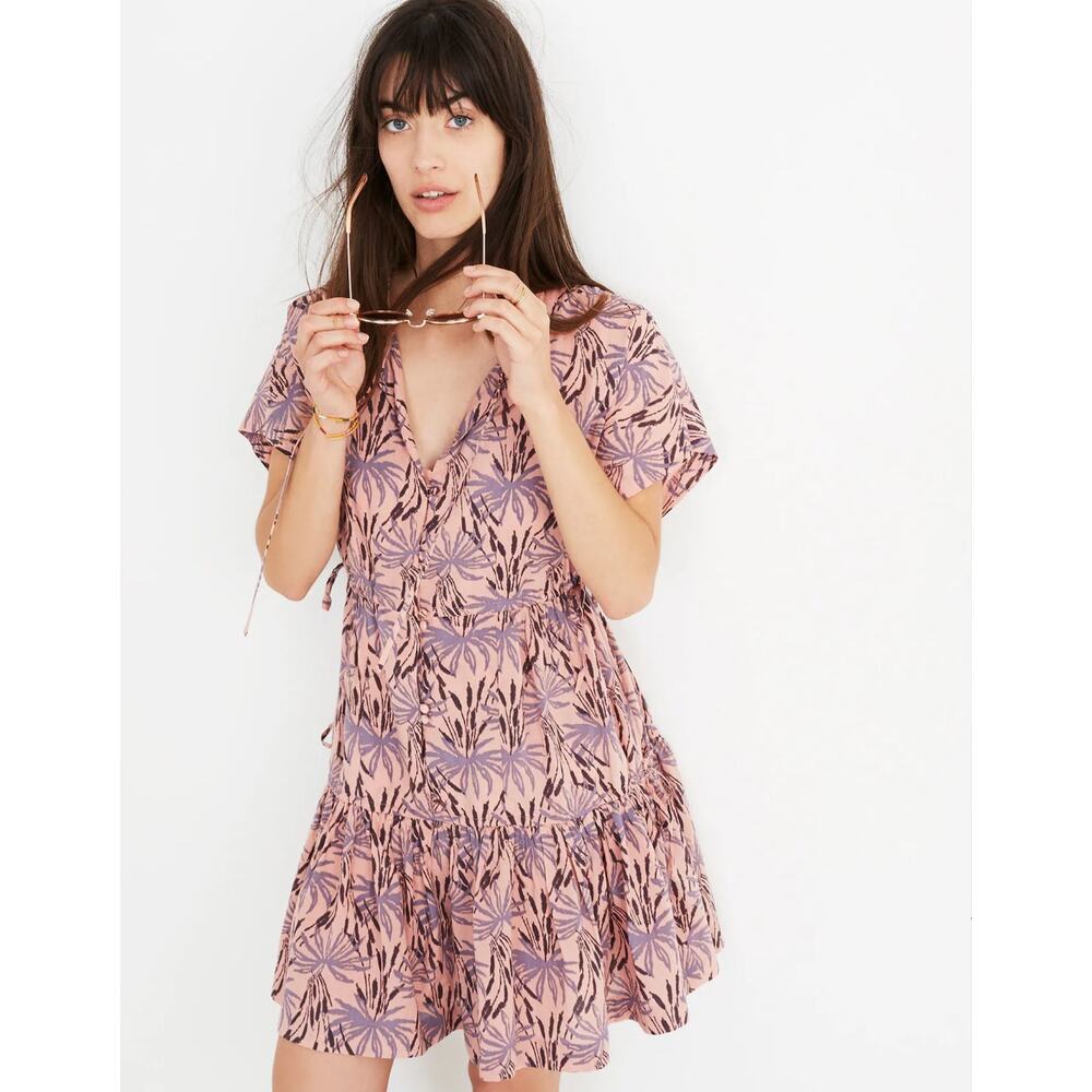 Madewell Pink Floral Mini Dress